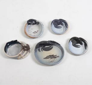 B&G DANISH LOBSTER, CRAB & FISH CERAMIC GROUPING