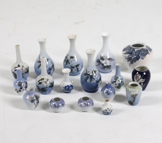 ROYAL COPENHAGEN DANISH CERAMIC VASE GROUPING