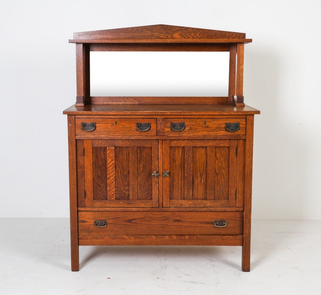 MISSION ARTS & CRAFTS OAK SIDEBOARD CABINET (1 of 20)