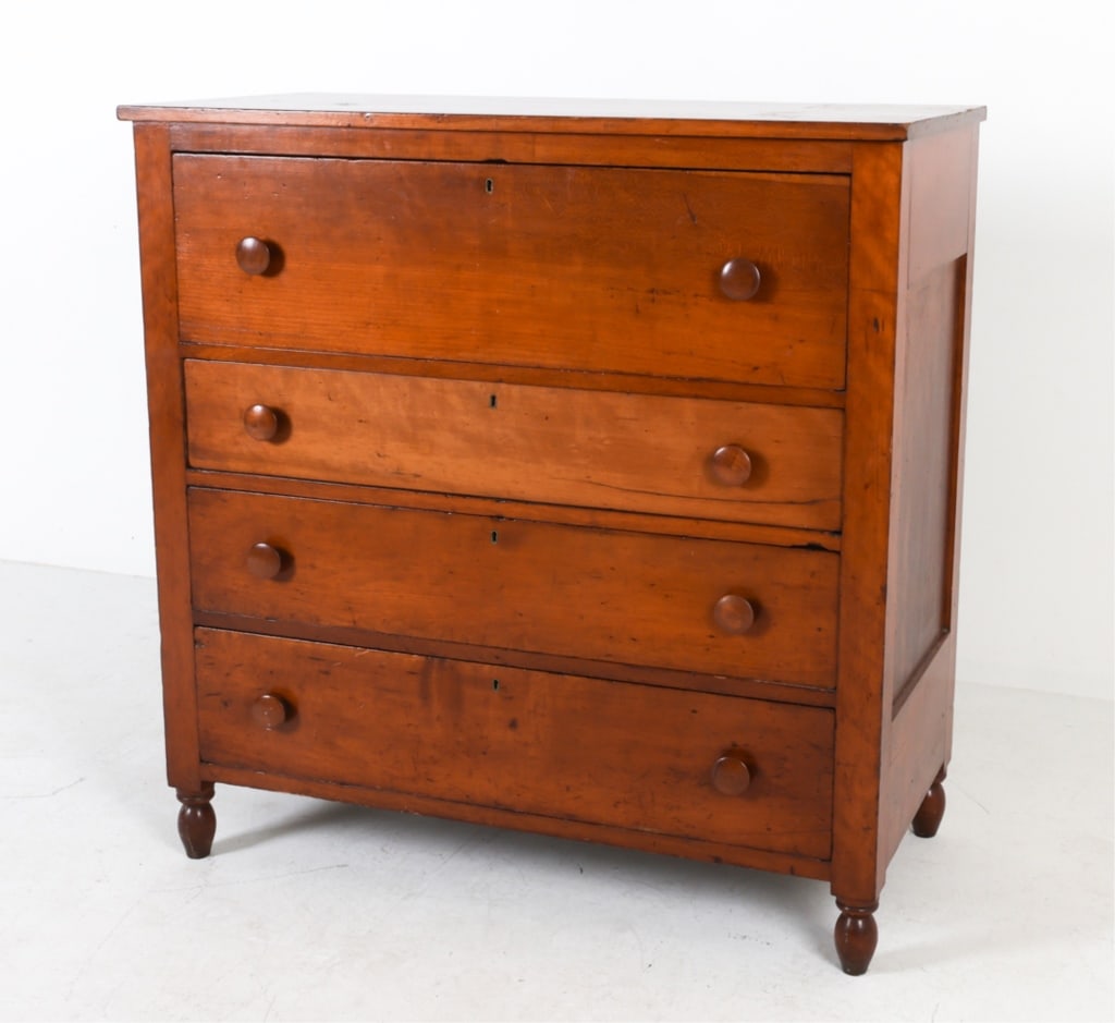 19TH C. CHERRY CHEST OF DRAWERS (1 of 15)