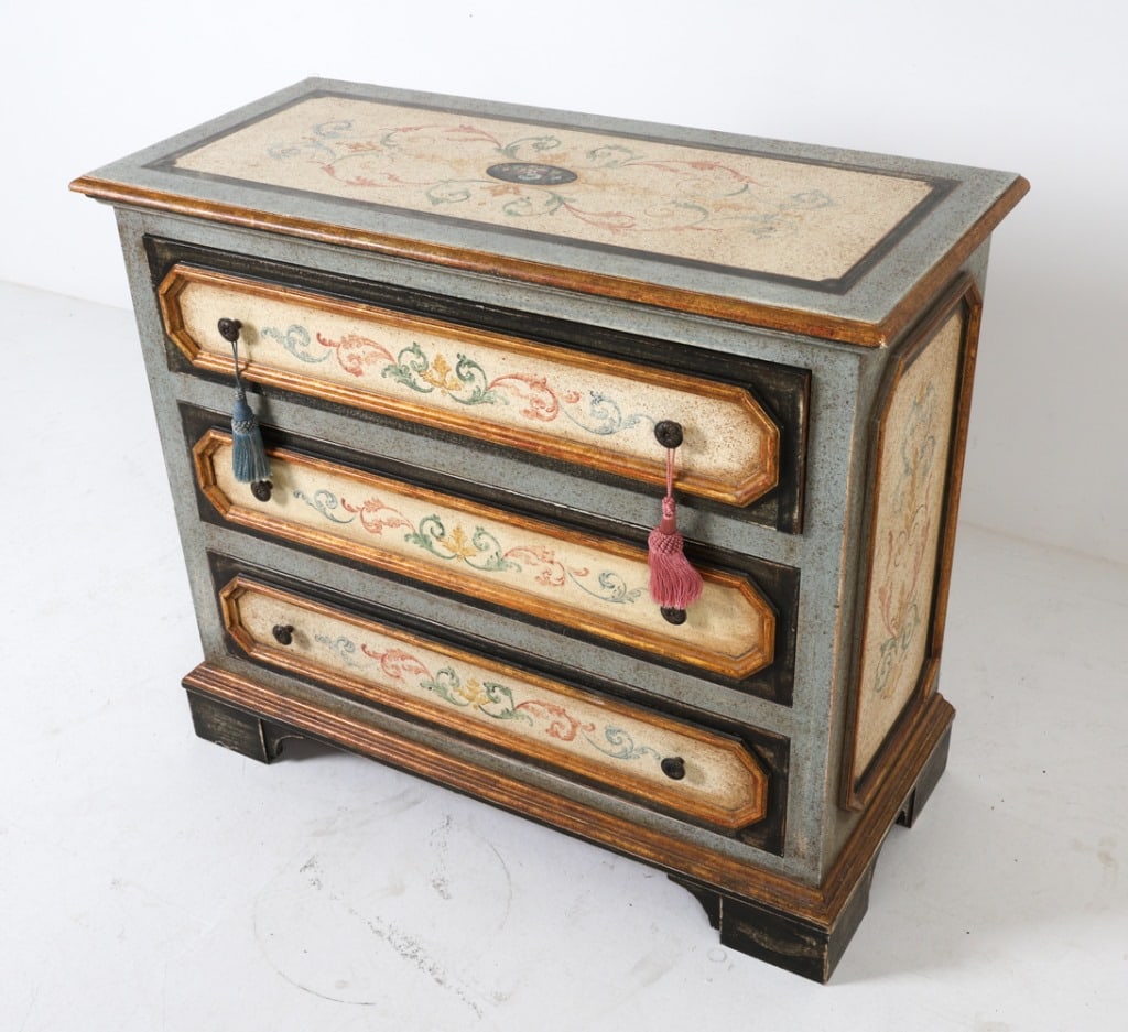 PAINT DECORATED CHEST OF DRAWERS (1 of 16)