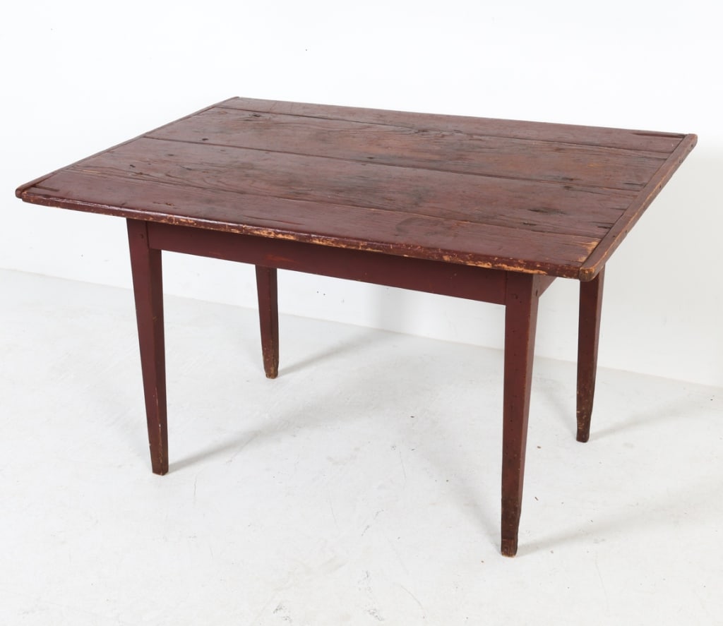 ANTIQUE 19TH C. PINE TABLE (1 of 14)
