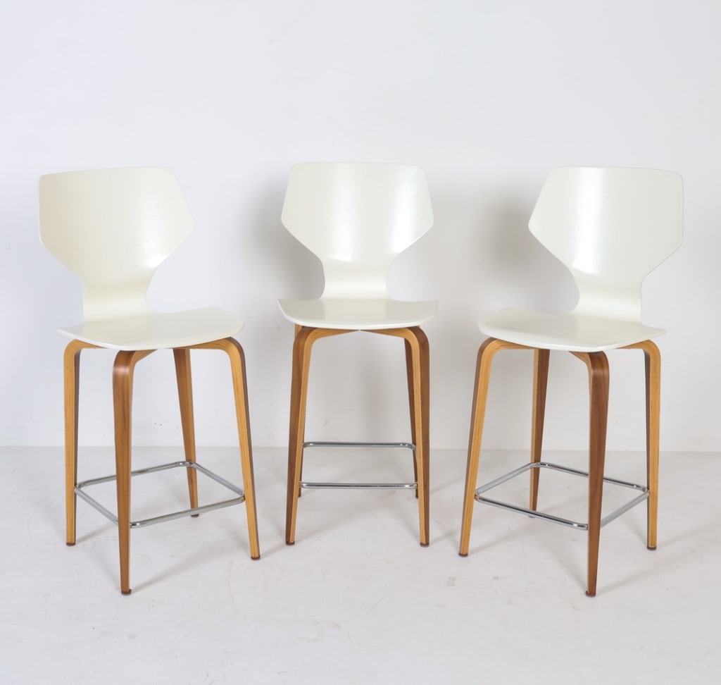 (3) ROOM & BOARD MODERN 'PIKE' BAR STOOLS (1 of 17)