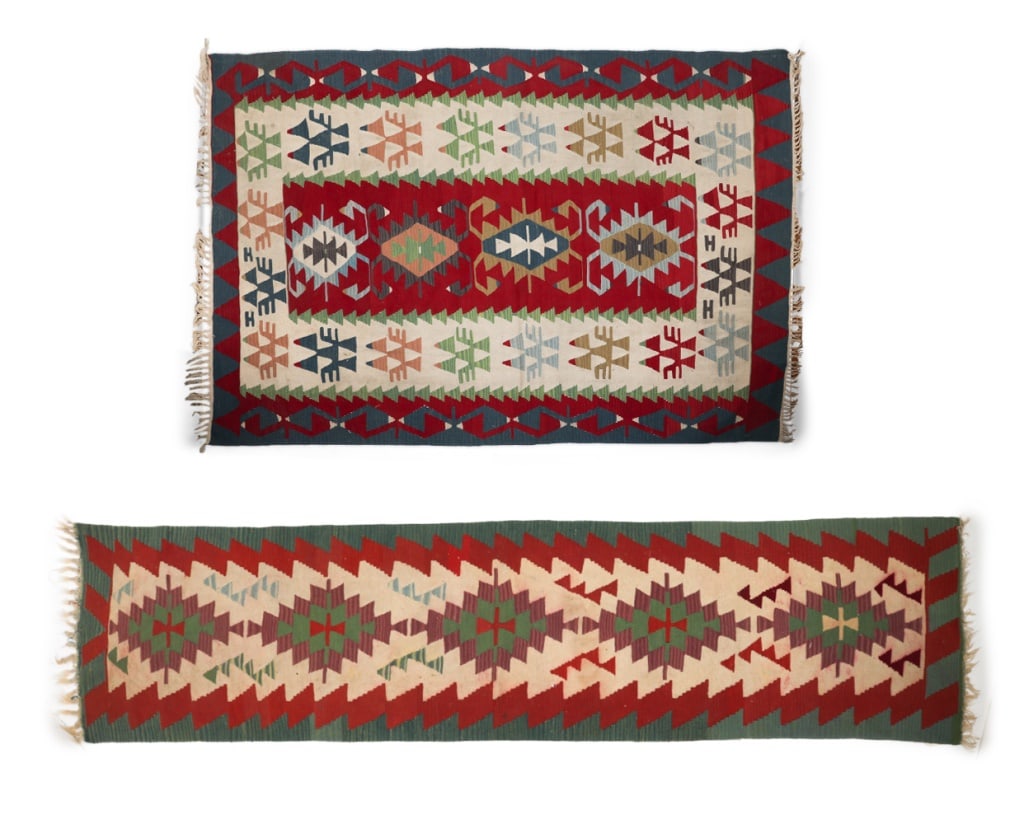(2) LARGE TURKISH KILIM WOOL ROOM RUGS (1 of 13)