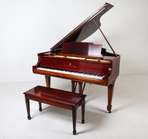 ANTIQUE STEINWAY BABY GRAND PIANO W/ BENCH