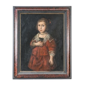 LATE 17TH C. DUTCH PORTRAIT OF A YOUNG GIRL