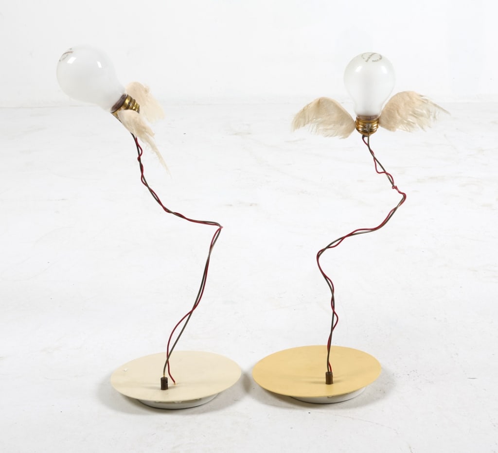PAIR OF INGO MAURER 'LUCELLINO' TABLE LAMPS (1 of 13)