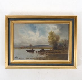 FERNAND WEIL (GERMAN 1894-1958) LAKE O/C