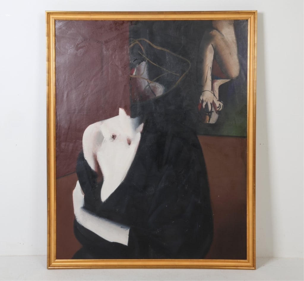 ATTR IVAN KUSTURA LARGE FIGURE PAINTING O/C (1 of 7)