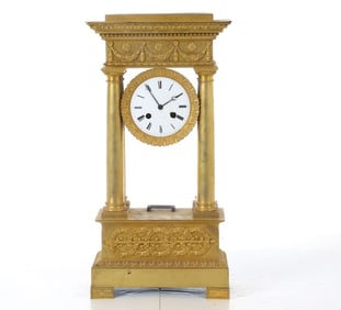 FRENCH NEOCLASSICAL ORMOLU MANTEL CLOCK 19TH C.