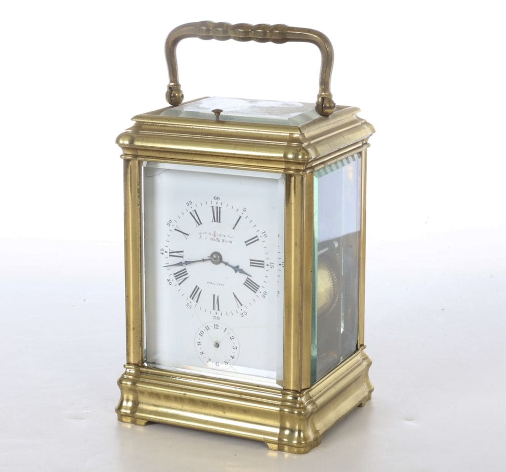 AIGUILLES FRENCH BRASS CARRIAGE CLOCK (1 of 11)