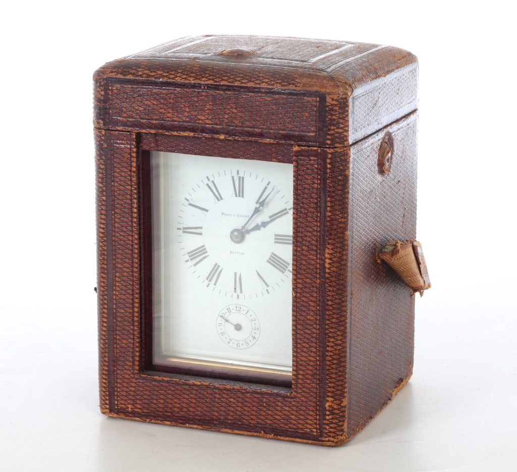 RAND & CRANE BRASS CARRIAGE CLOCK W/ CASE (1 of 17)