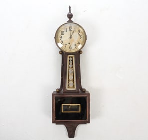 INGRAHAM 'NYANZA' OAK BANJO CLOCK