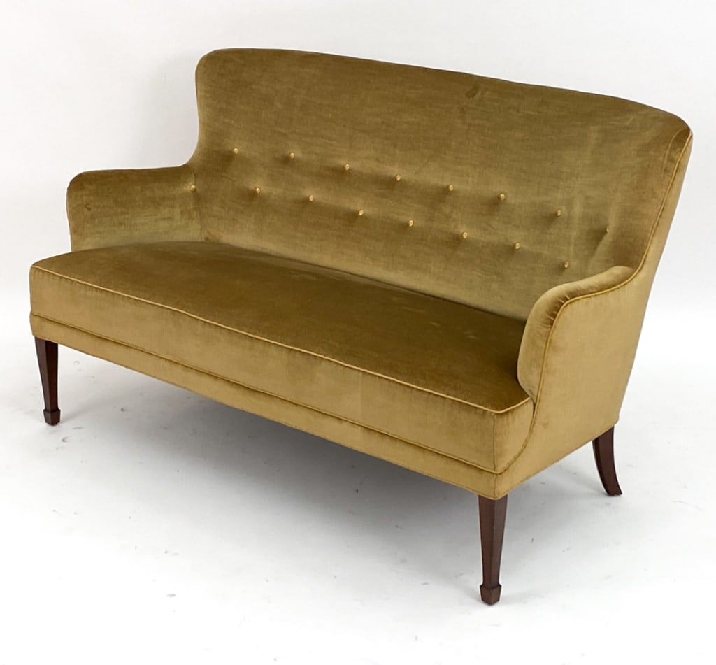 FRITS HENNINGSEN DANISH VELVET & MAHOGANY SOFA (1 of 10)