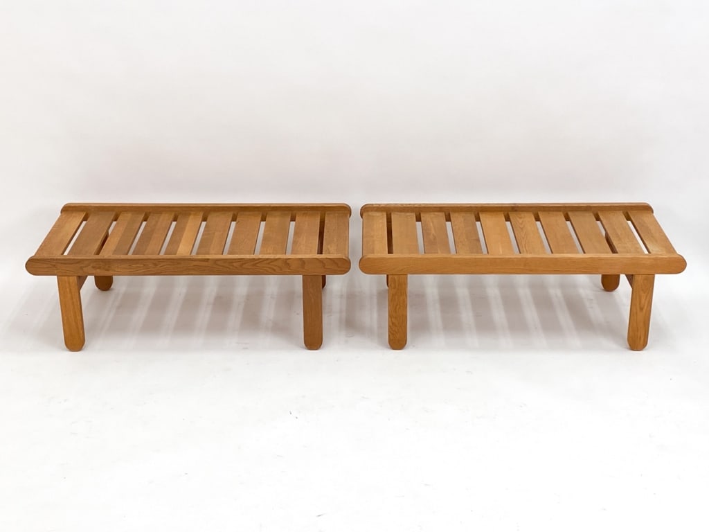 PAIR OF OAK SLAT BENCHES BY BERNT PETERSEN (1 of 14)