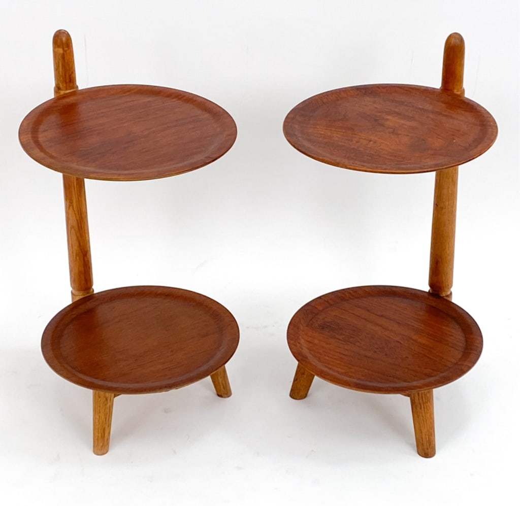 EDMUND JORGENSEN TEAK & BEECH SIDE TABLES (1 of 14)