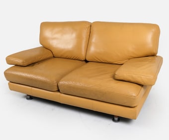 LIGNE ROSET LEATHER SOFA