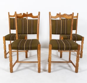 (4) KJAERNULF STYLE DANISH OAK DINING CHAIRS