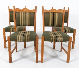 (4) KJAERNULF STYLE DANISH OAK DINING CHAIRS