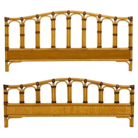 DUX OF SWEDEN BAMBOO RATTAN HEADBOARD & FOOTBOARD