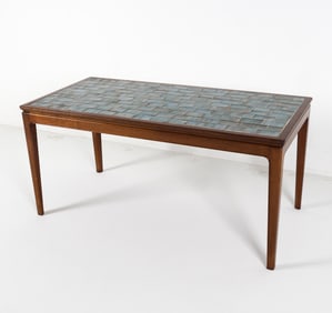 DANISH TEAK & MOSAIC TILE COFFEE TABLE C.1970'S
