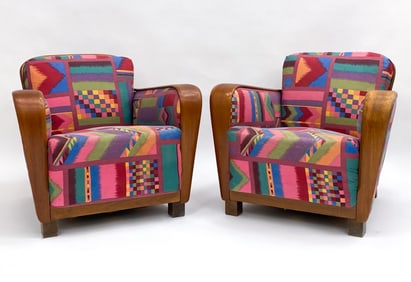 PAIR SWEDISH ART DECO CLUB CHAIRS. C.1930'S