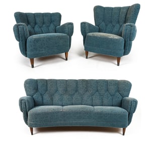 DANISH SOFA SUITE IN THE STYLE OF FLEMMING LASSEN