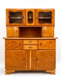 ITLAIAN PINE SIDBOARD WITH HUTCH. C.1950'S