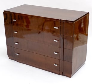 ART DECO STYLE MAHOGANY CHEST OF DRAWERS