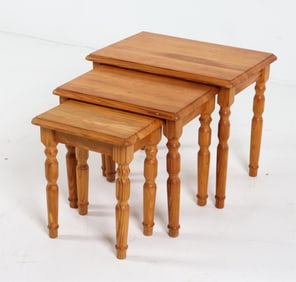 CONTEMPORARY PINE NESTING TABLES