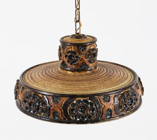 JETTE HELLEROE DANISH STUDIO CERAMIC LAMP. C.1970