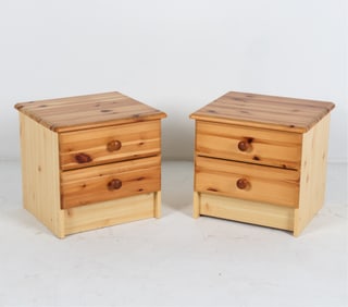 PAIR OF SWEDISH PINE NIGHT STANDS C.1980'S