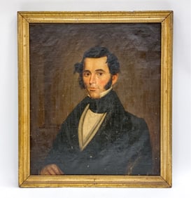 ANTIQUE PORTRAIT OF WELDON HALL O/C