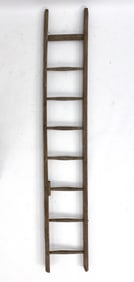 ANTIQUE DUTCH RUSTIC OAK LADDER