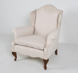 MID-CENTURY DANISH WING BACK ARMCHAIR