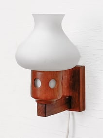 VITRIKA DANISH TEAK & GLASS WALL SCONCE C.1960'S