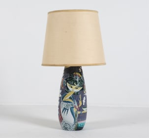 TILGMANS SWEDISH CERAMIC VASE LAMP C.1960'S