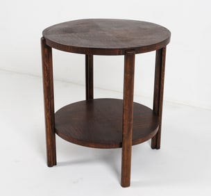 ART DECO OAK SIDE TABLE