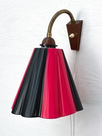 SWEDISH TEAK & BRASS WALL SCONCE C.1960'S