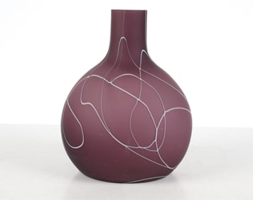 HERSTAL DANISH ART GLASS VASE C.1970'S