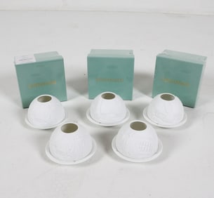 BERNARDAUD PORCELAIN VOTIVE CANDLE GROUPING