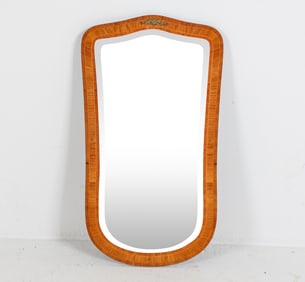 VINTAGE BIRCH VENEER WALL MIRROR