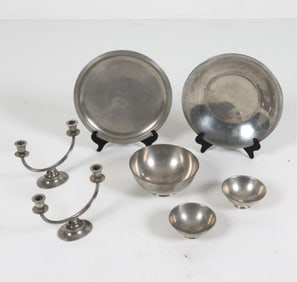 JUST ANDERSEN DANISH PEWTER GROUPING