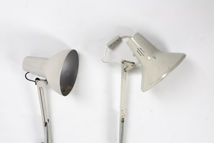 (2) LUXO ALUMINUM & STEEL ARCHITECT LAMPS C.1970'S