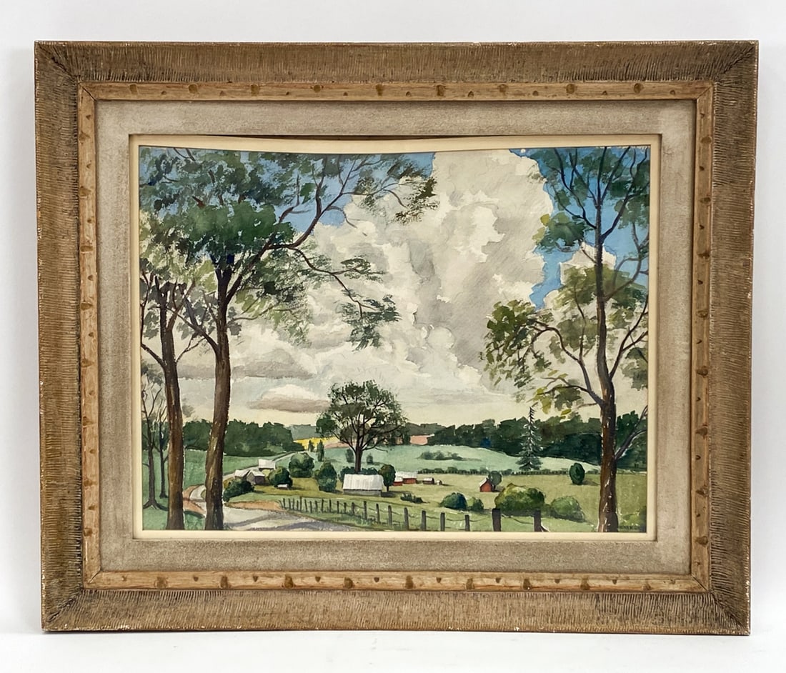 NINA KICKBUSCH GRIFFIN (1884-1968) WATERCOLOR (1 of 8)