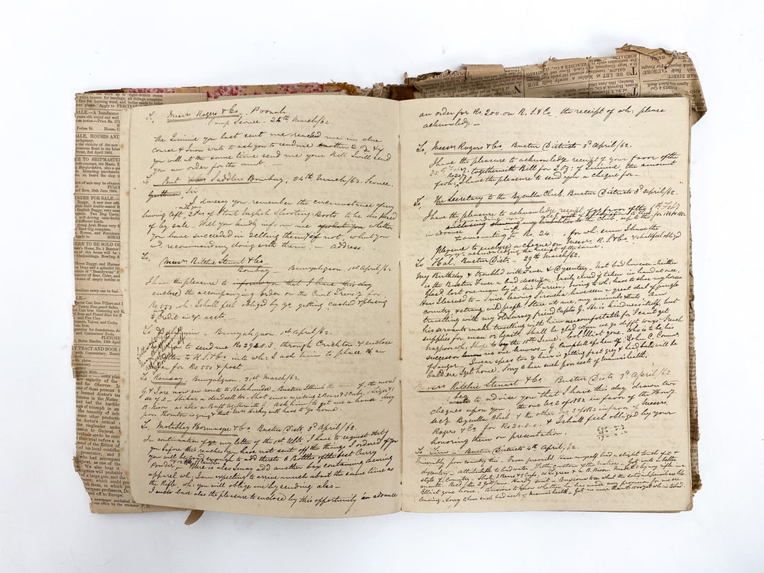 ANTIQUE HANDWRITTEN JOURNAL, C.1862-1863 (1 of 14)