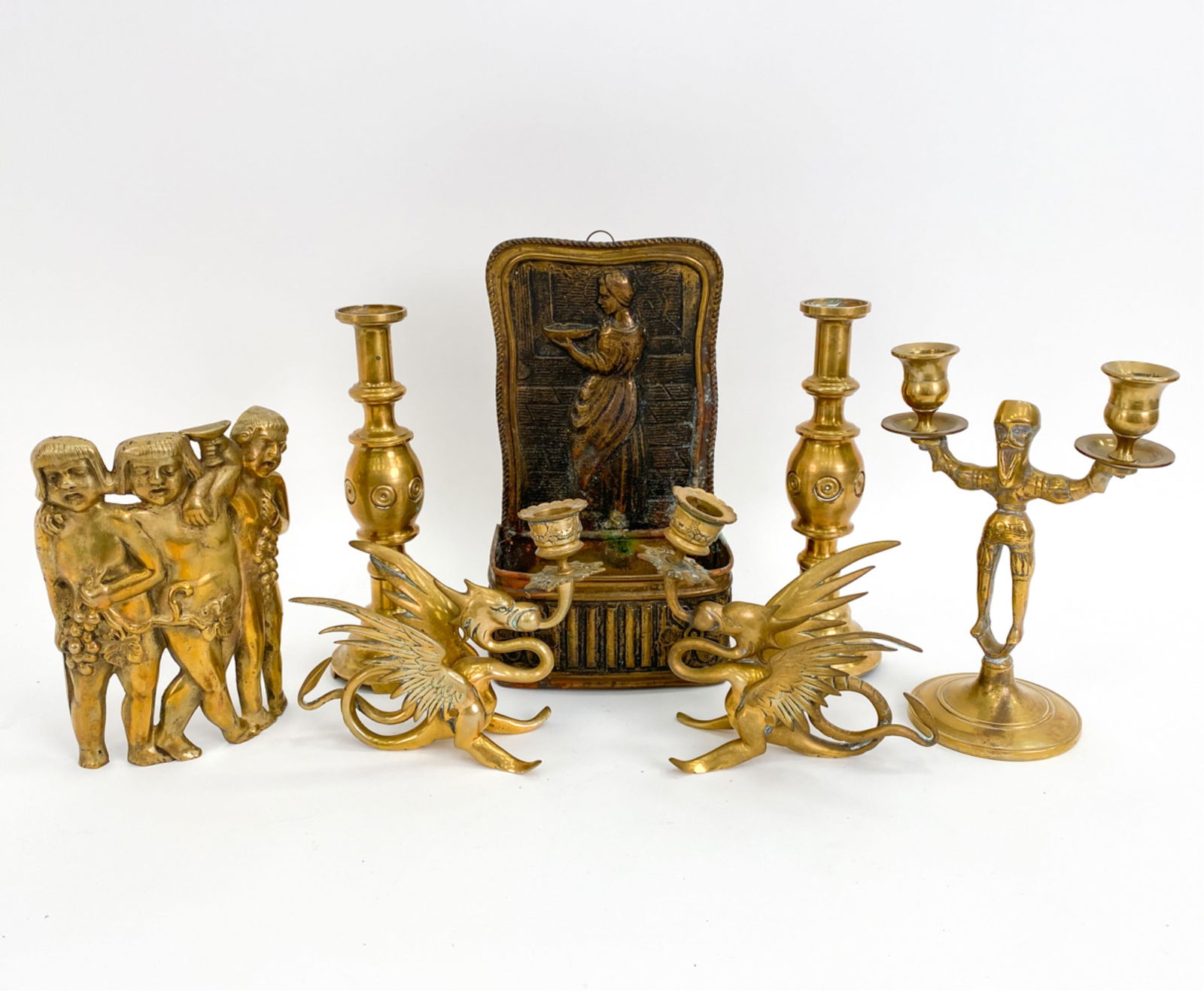 DECORATIVE VINTAGE & ANTIQUE BRASS GROUPING (1 of 16)