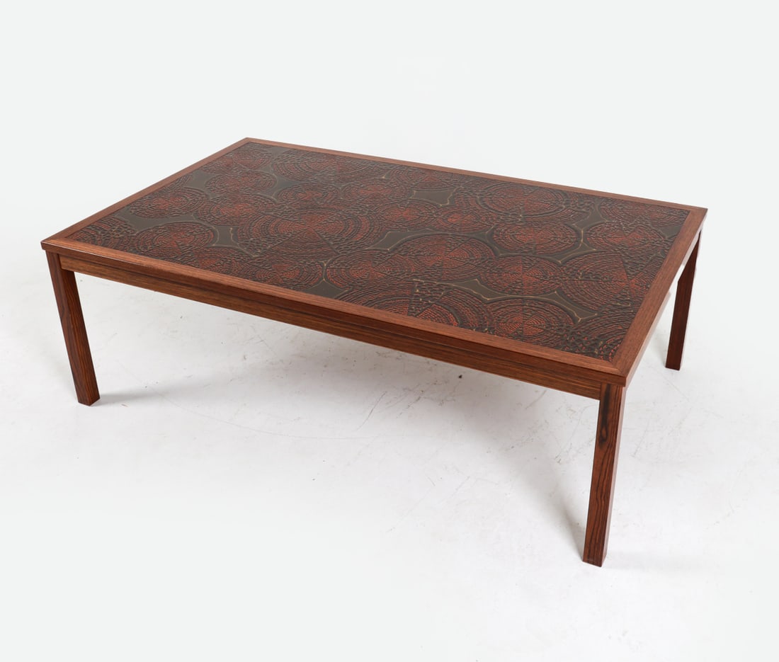 DANISH TEAK & ACRYLIC COFFEE TABLE C. 1970'S (1 of 10)