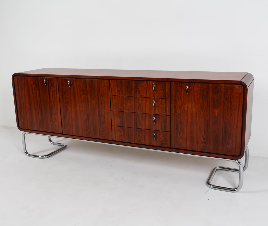 BAUHAUS STYLE GERMAN ROSEWOOD SIDEBOARD C.1960'S (1 of 20)