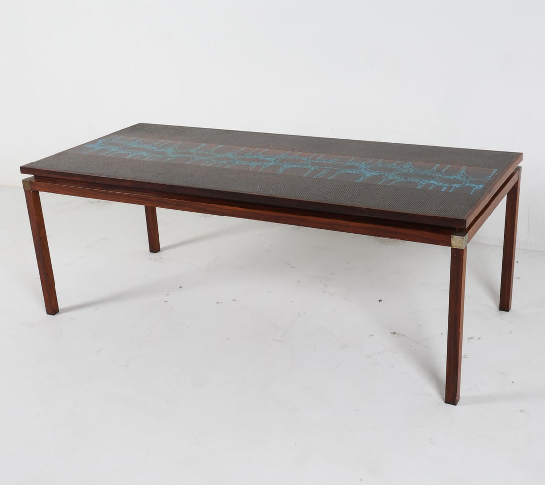 JOHN MORKEGAARD ROSEWOOD & COPPER COFFEE TABLE (1 of 16)